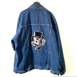 Wrangler Spade Skull Hat Ace patch jacket